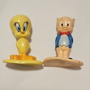 Cartoon Character Figurine Set - Yellow and Blue